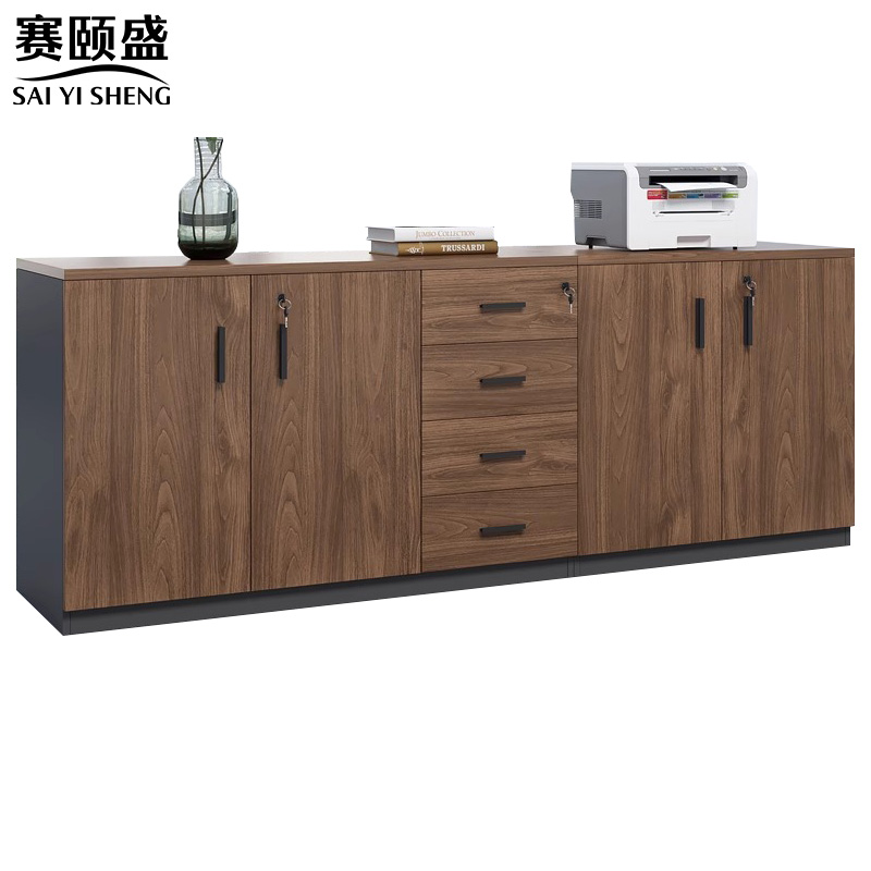 赛颐盛木质矮柜四门四抽台高清大图