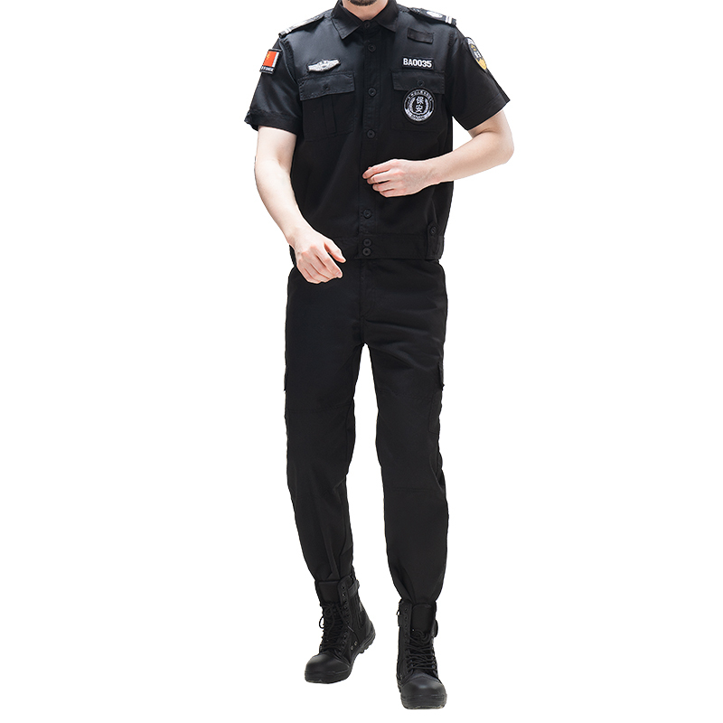 tm007 网格夏装短袖保安服源头工厂 面料款式可定制 s-5xl