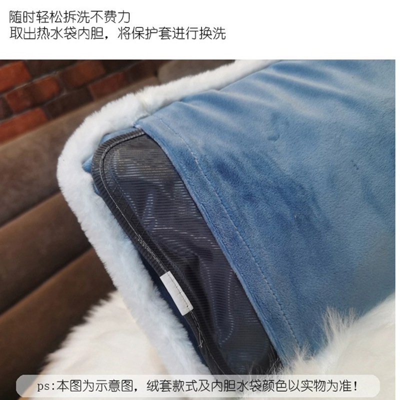 CCKO国标充电热水袋防爆电暖宝自动断电暖宝宝暖水袋可拆洗暖袋暖手宝 棕色动耳狗高清大图