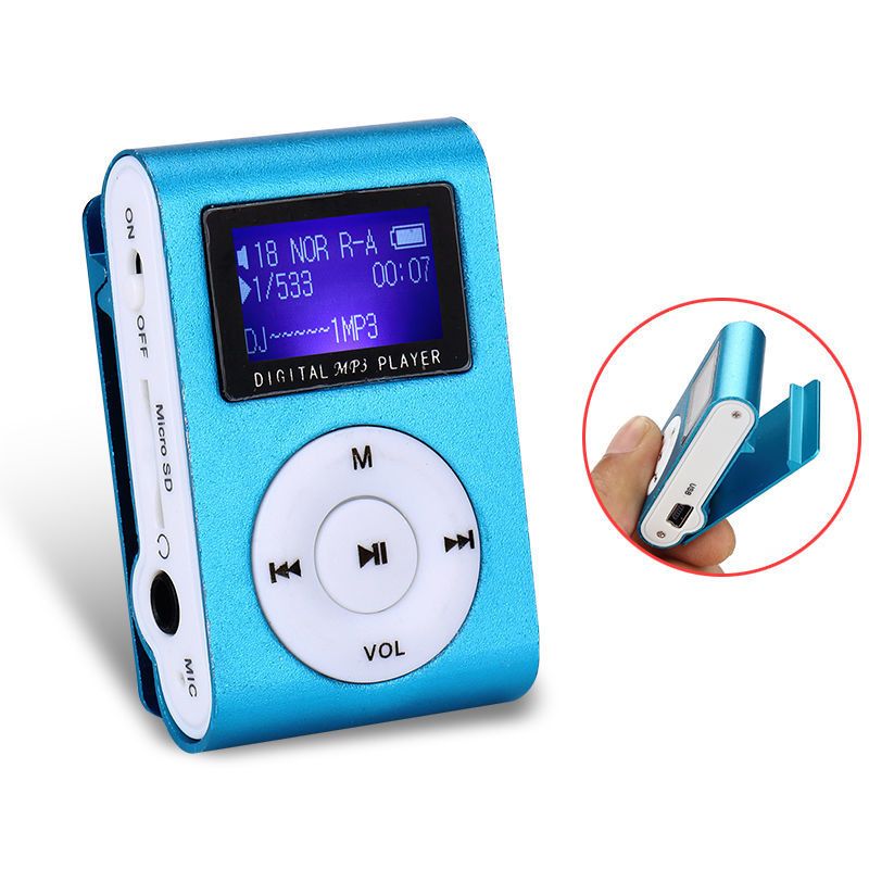 mp3音乐播放器跑步mp4可插卡随身听英语有屏迷你便携mp3|夹子黑色 标准套餐（送内存卡）（送OTG）