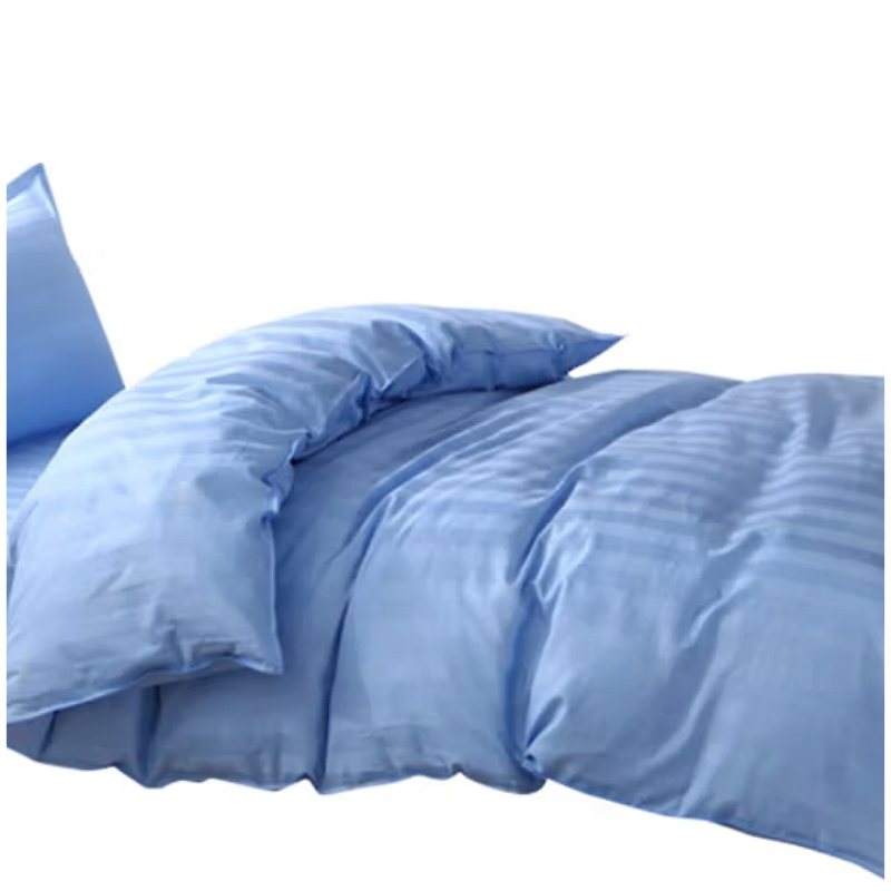 若叶之季 LR-BT01 150*200cm 酒店公寓40S贡缎蓝色锻条被套 1.00 件/条 (计价单位:条)高清大图