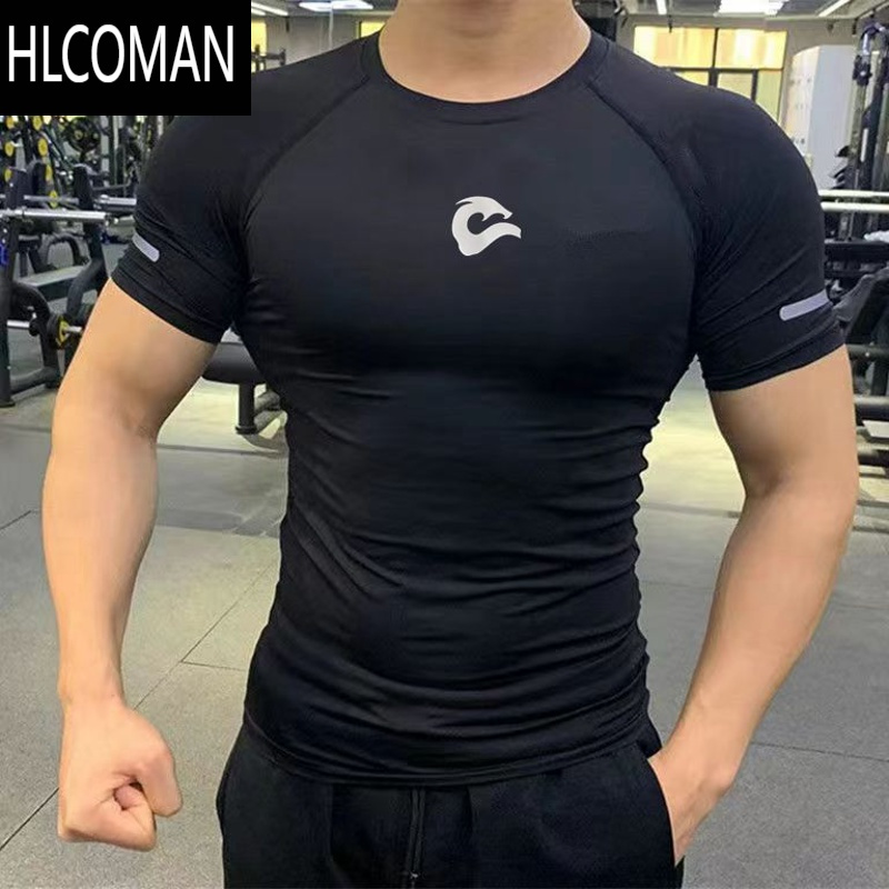 HLCOMANPRO高弹运动紧身衣服男短袖速干t恤跑步健身篮球田径训练打底上衣