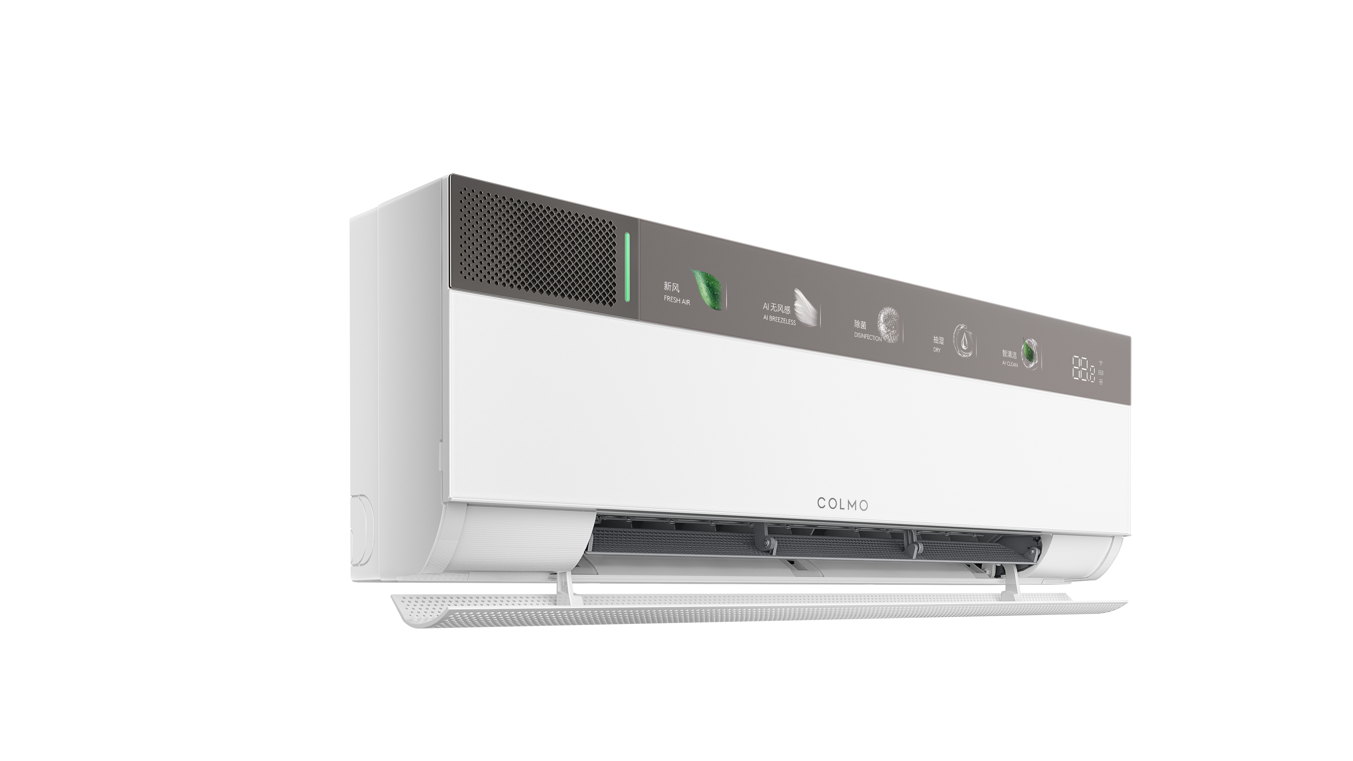 COLMO变频新风空调KFR-35GW/CA3 AI无风感节能净化极地白高质感挂壁式高清大图