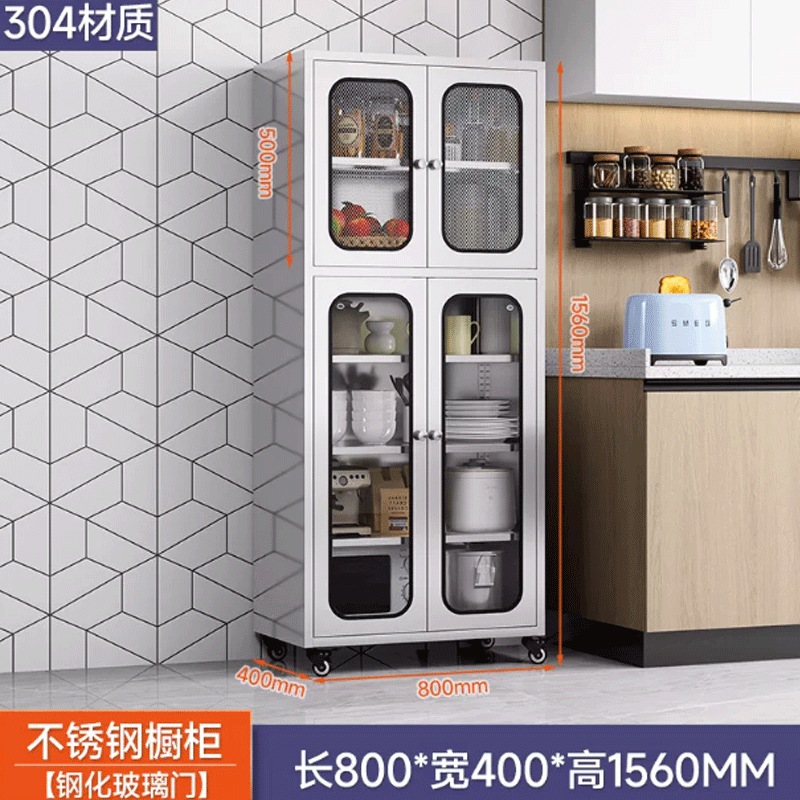 伽隽 不锈钢柜 304(800宽钢化玻璃门) 个图片
