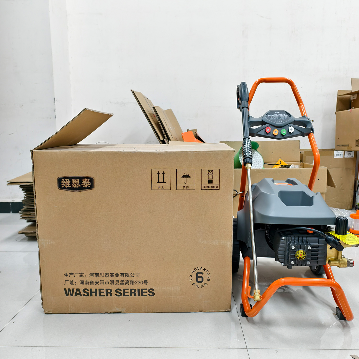 维思泰 电动高压清洗机洗车机喷雾打药机 220V/4KW/220公斤 台高清大图
