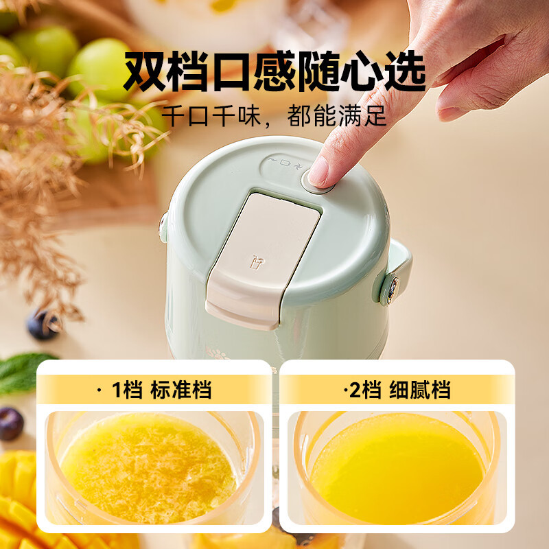 小熊(Bear)榨汁机便携式小型榨汁杯果汁机 多功能料理机电动搅拌杯LLJ-P04N1高清大图