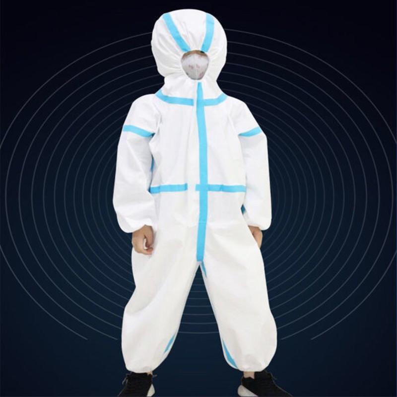 小孩防护服隔离衣儿童一次性连体带帽全身透气隔离儿童隔离衣110cm