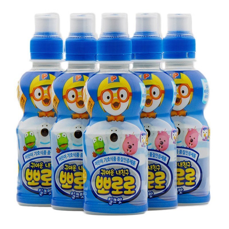 啵乐乐韩国进口牛奶味饮料235ml