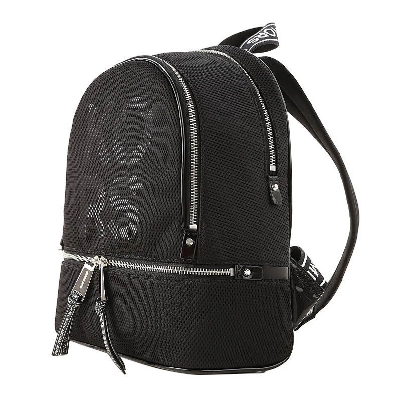 Michael Kors 迈克·科尔斯 女士黑色字母图案背包双肩包 30S9SEZB2U-BLACKWHITE