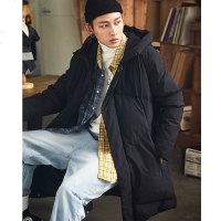 【1折价132.9元】唐狮冬季新款羽绒服中长款男韩版连帽加厚外套潮