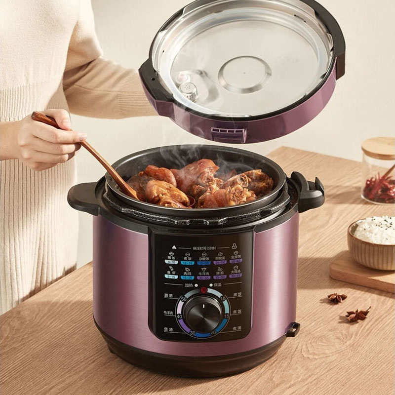 美的(Midea) 6L大容量家用旋纽操控电压力锅 MY-YL60M131高清大图