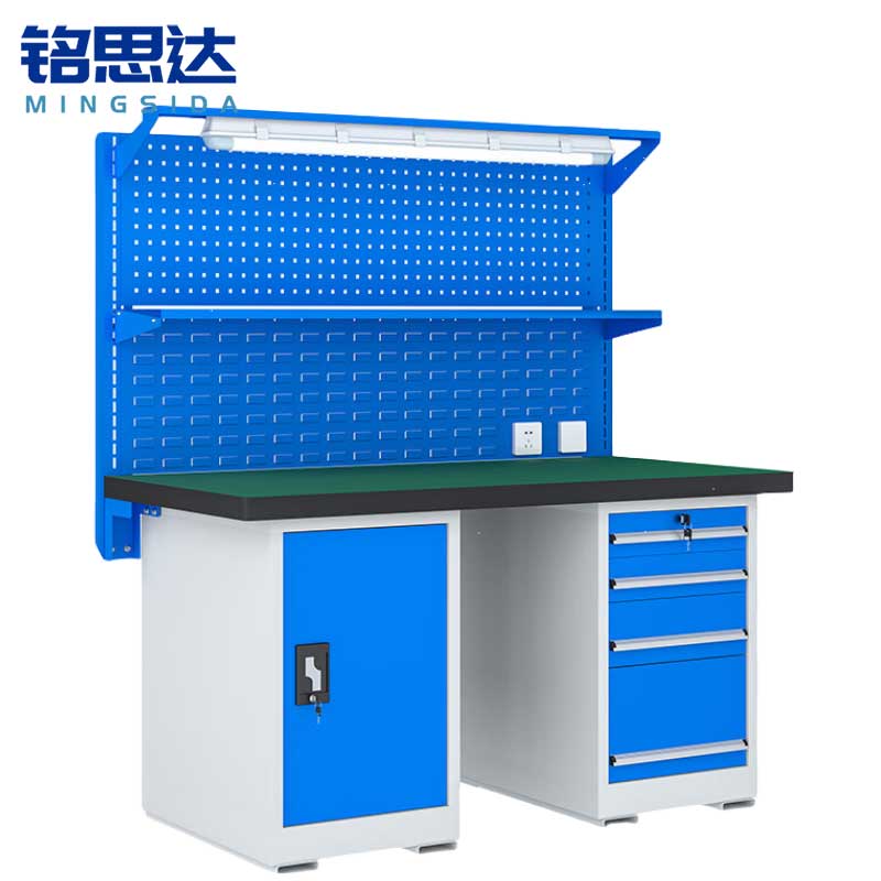 铭思达重型钳工操作台2.1米四抽一门张