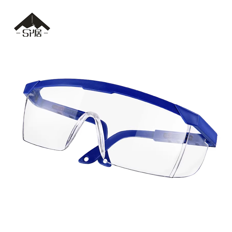 三人居防冲击伸缩腿防护眼镜打磨电焊眼镜防飞溅防酸碱护目镜SRJYJ028/个高清大图