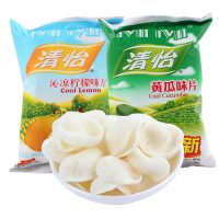 博味清怡大米片48g*10包黄瓜味柠檬味休闲膨化零食品网红小吃 沁凉柠檬味片48g*10包