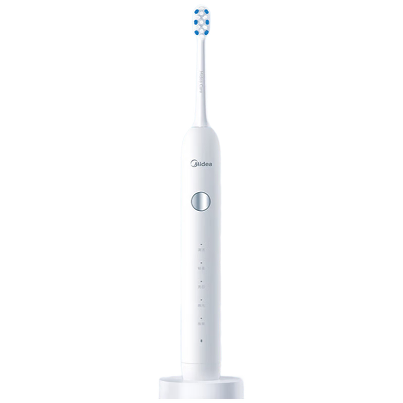 美的(Midea)电动牙刷成人软毛声波全自动 防水感应式充电MR1系列极地白MC-AJ0101