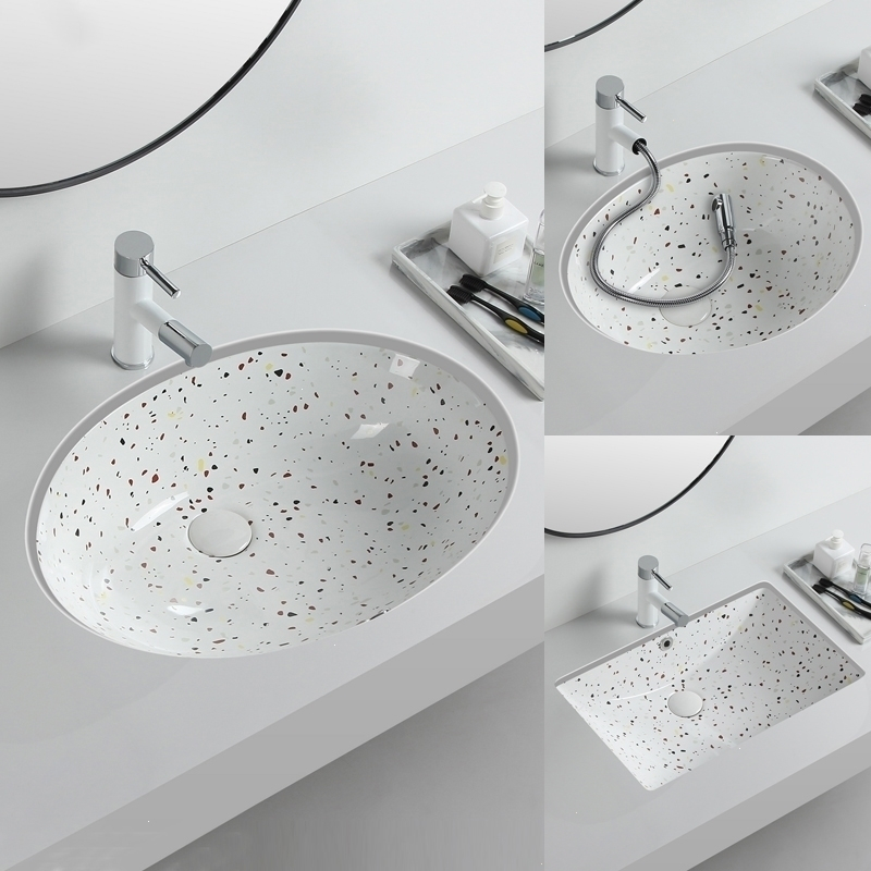 古达洗面盆创意台下盆洗手盆古达家用陶瓷洗面盆嵌入式石下盆彩色个性洗手池椭圆 价格图片品牌报价 苏宁易购柚果五金专营店