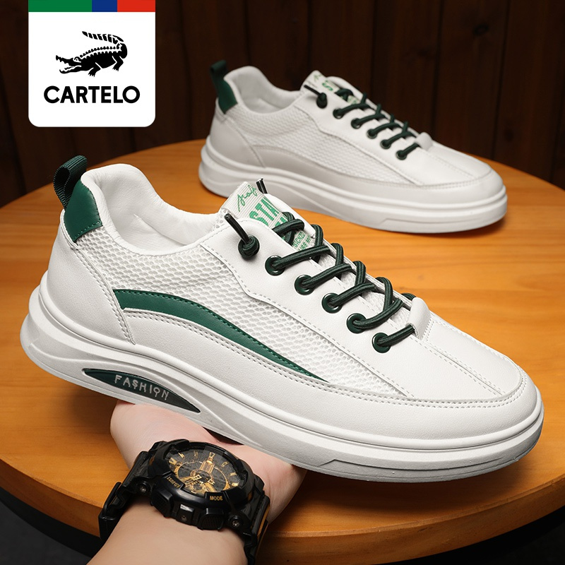 线下专柜同款卡帝乐鳄鱼cartelo新款透气男鞋子时尚休闲鞋板鞋男士
