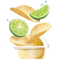 乐事 薯片桶装 104g青柠味