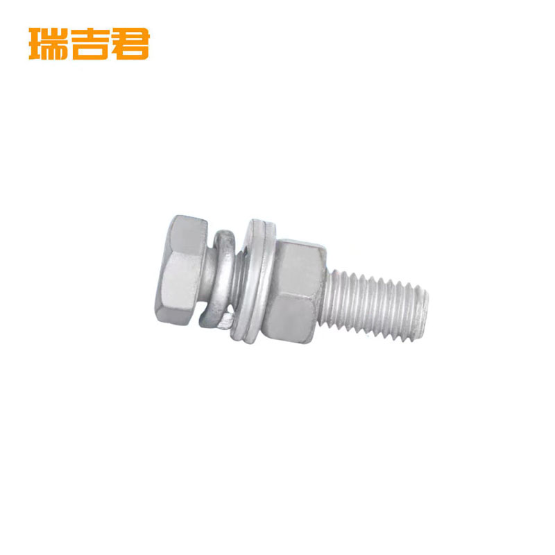 瑞吉君 镀锌穿钉带帽 带垫片带母 M12*50mm 套高清大图