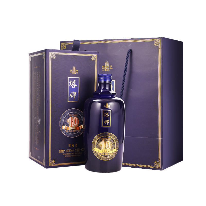 塔牌十年陈酿花雕酒600ml*6瓶礼盒糯米酒手工冬酿绍兴黄酒