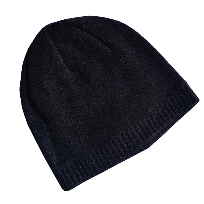 炯毅 冬季毛线帽加绒保暖棉帽户外骑车防寒防风帽针织冷帽 帽子 黑色 均码 个高清大图