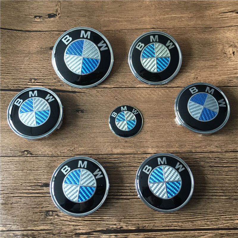 BMW宝马碳纤维车标135系X系Z4改装碳纤维前后标方向盘轮毂盖标