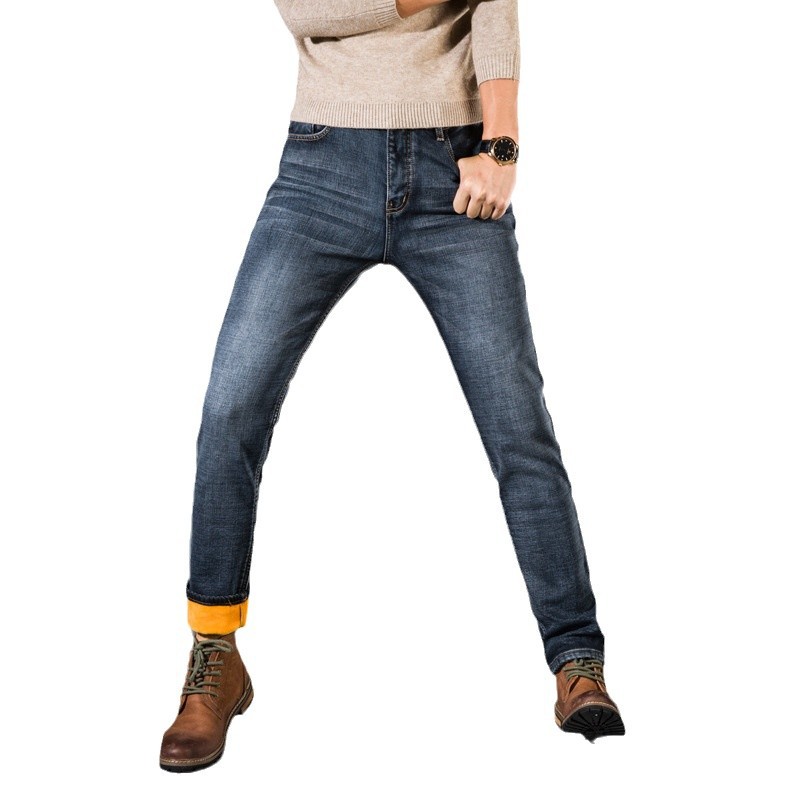 啄木鸟牛仔裤男士宽松夏季直筒2025年新款春秋四季加绒弹力长裤男高清大图