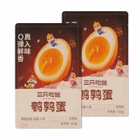三只松鼠鹌鹑蛋卤蛋盐焗卤味休闲零食硒蛋白质鹌鹑蛋100g*2袋