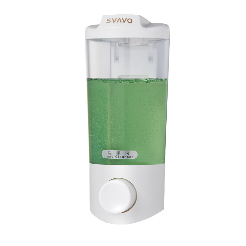 瑞沃(SVAVO)手动皂液器480ml 免打孔酒店宾馆洗手液盒 卫生间壁挂沐浴皂液盒 V9121单格480ml高清大图