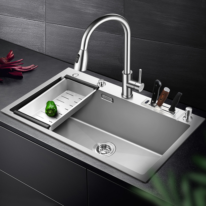 华帝台控手工盆单槽厨房加厚水槽大洗菜盆池厨房304不锈钢洗碗槽