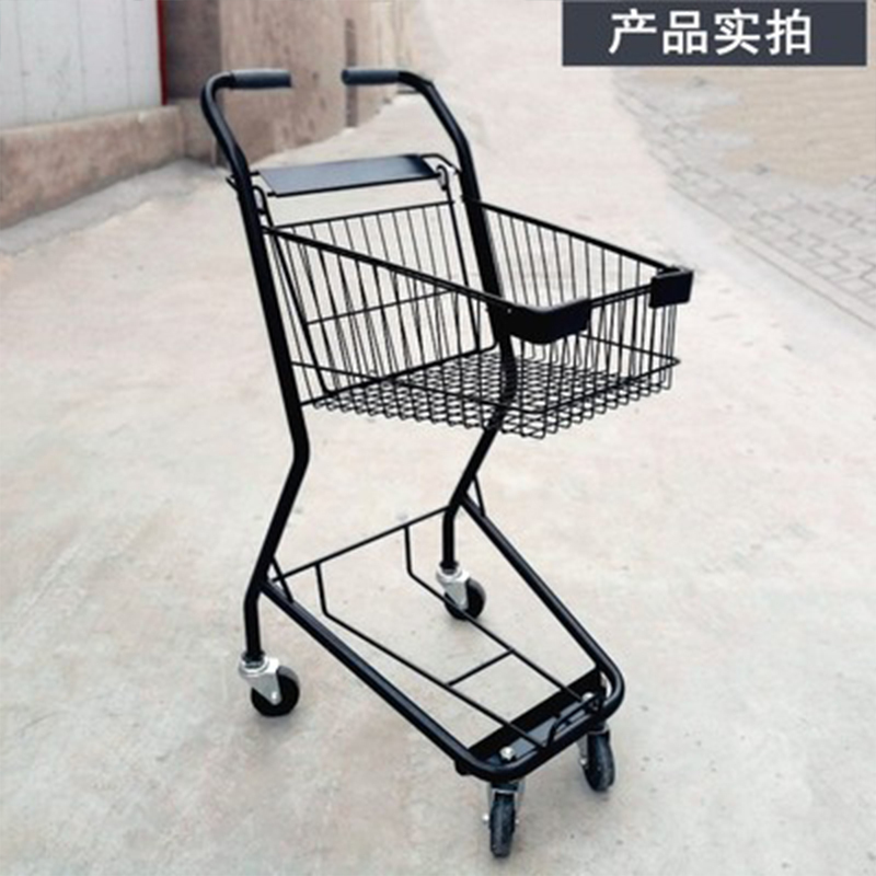 尚庭木韵 超市手推车购物车日式双层提篮车KTV专用手推车便利店小型购物车