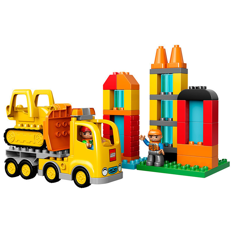 乐高(LEGO)DUPLO得宝系列 大型建筑工地 拼插积木塑料玩具 10813 2-5岁 块数50-100块
