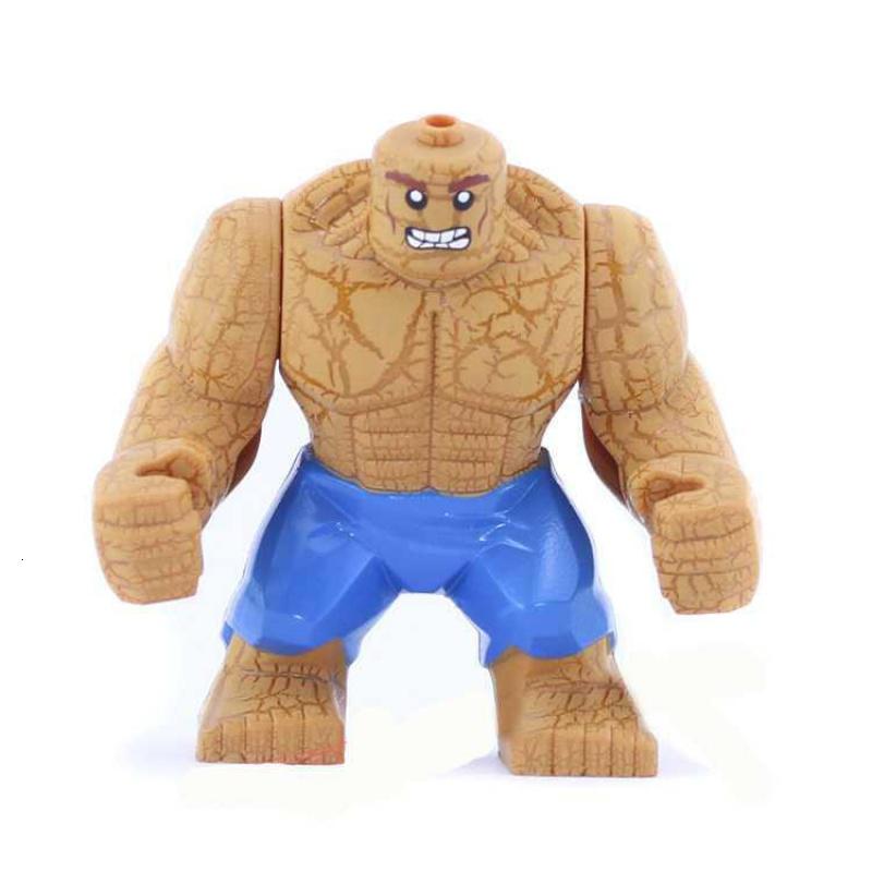 新年超级英雄复仇者联盟钢铁侠反浩克绿巨人毒液人仔拼插积木sy石头人