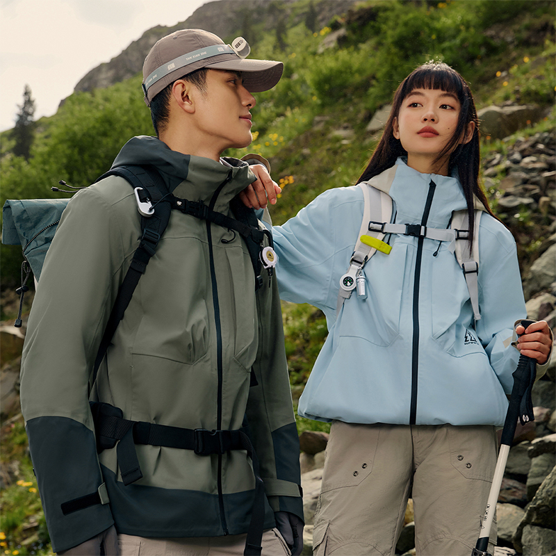 山河衣丨361°男女雨屏冲锋衣新款三合一冲锋衣防水登山服高清大图