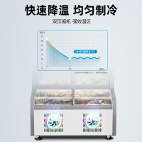 星星(XINGX)LCD-1200DE双温1.2米点菜柜麻辣烫商用冷藏展示柜冷冻蔬菜水果立式保鲜陈列柜电控推拉门点菜柜