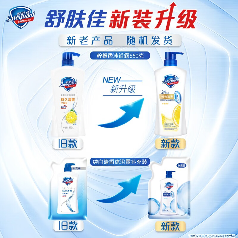 舒肤佳,健康净护沐浴露,柠檬香/550g,(单位:瓶)高清大图