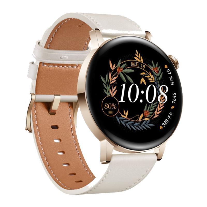 华为huaweiwatchgt342mm雅致款全新升级八通道心率监测双频五星精准