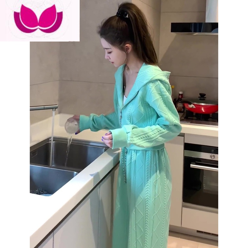 七斓洋气减龄运动套装女春季麻花连帽卫衣阔腿裤盐系穿搭高级感套高清大图