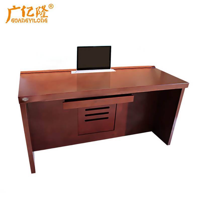 广亿隆升降电脑桌隐藏式显示屏办公桌高清大图