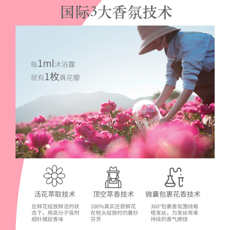 蔻斯汀樱花去屑止痒持久留香控油蓬松柔顺香滑洗发水500g