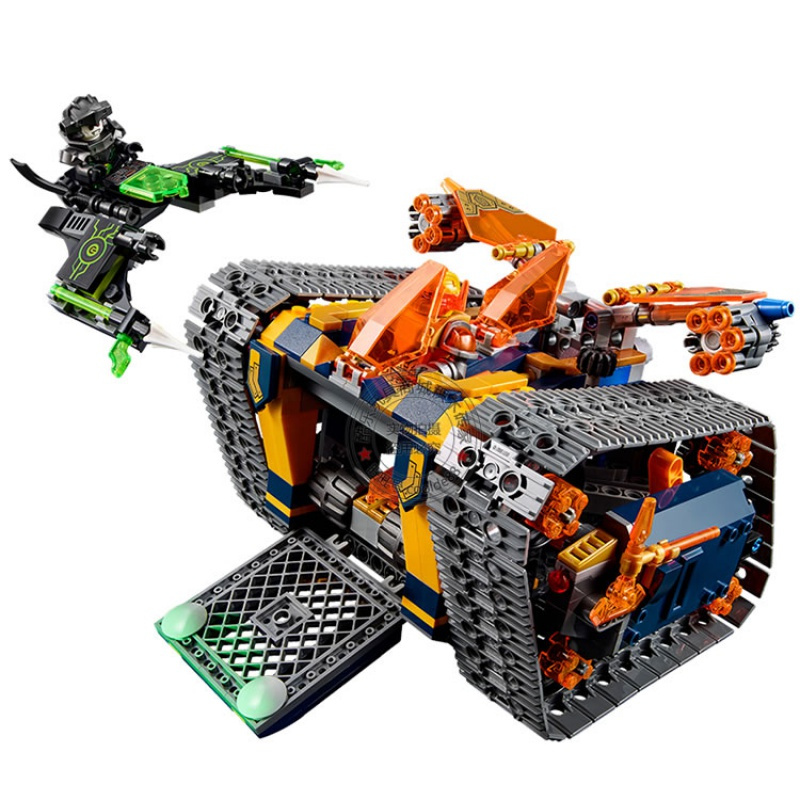 未来骑士团艾克索移动履带车要塞盾牌人仔乐高积木玩具幻影忍者 阿隆