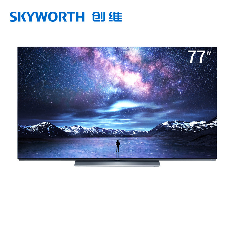 创维(SKYWORTH) 77S81 77英寸 4K超高清超薄全面屏 OLED自发光全时AI人工智能语音平板电视机