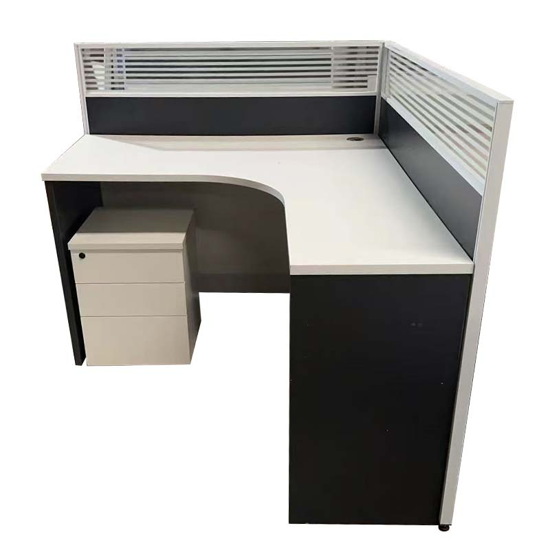 广亿隆办公桌屏风桌L型单人位组合桌120*140*110cmWH-YKZ1240#F/张高清大图