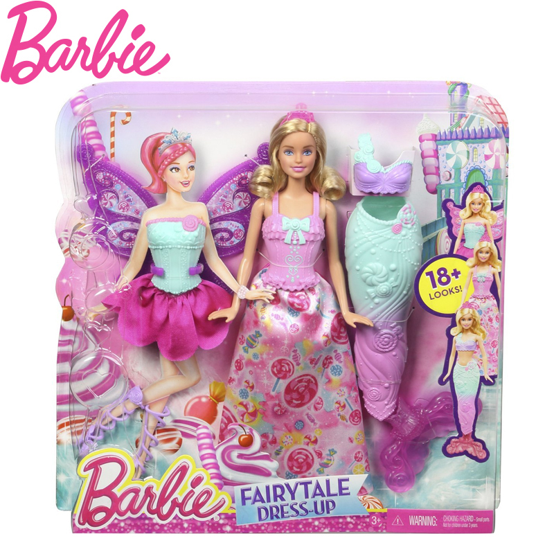 barbie芭比娃娃美人鱼公主童话换装组女孩 玩具
