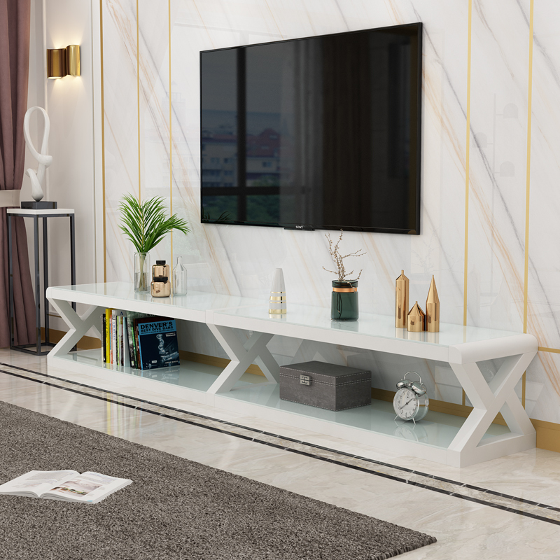 寻木匠钢化玻璃电视柜茶几组合简约现代小户型北欧轻奢经济型电视机