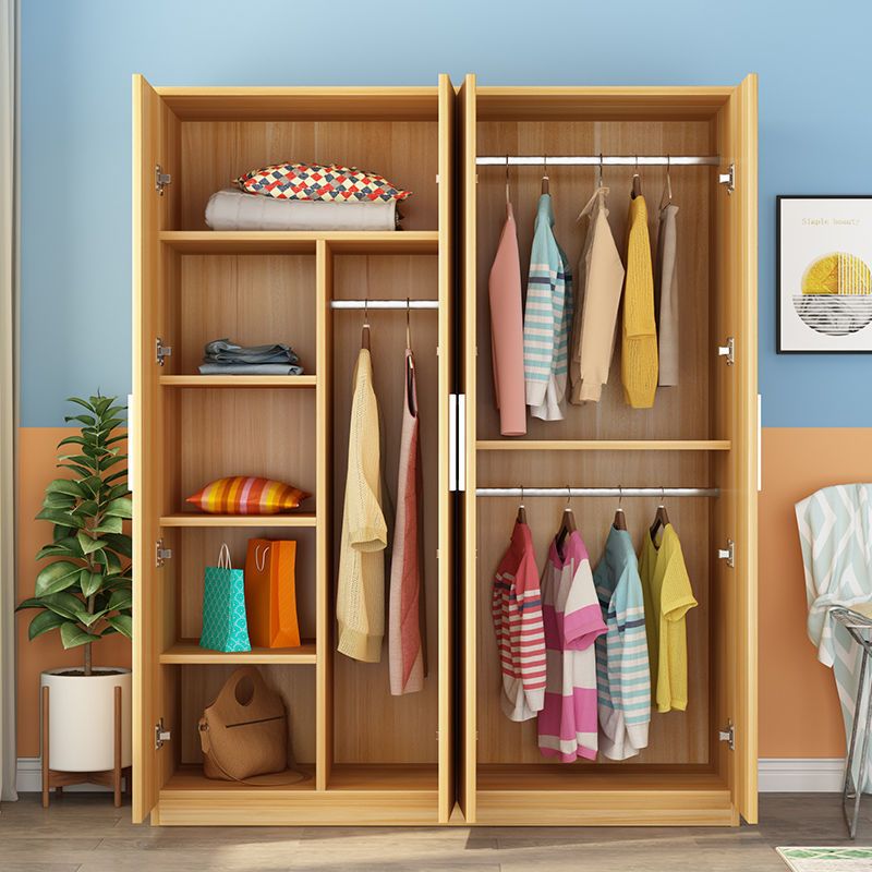 衣柜实木板式家用简易组装柜子储物柜房间收纳柜现代简约卧室衣橱