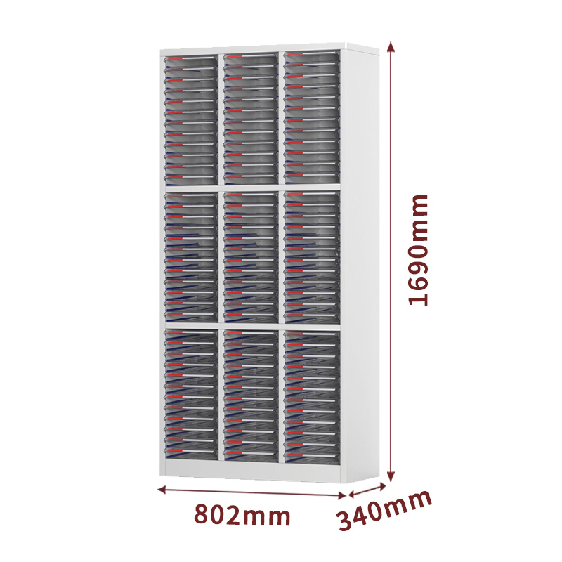 臻远 ZY5080129 A4文件收纳柜 三列108抽无门 802*340*1690mm 单位:台高清大图