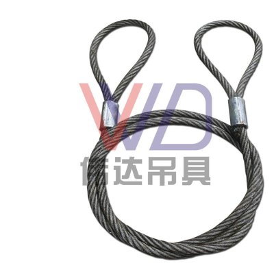 油性6毫米 0.5米-J32 压制钢丝绳压扣起重吊具吊车吊机行车吊绳索具起重工具油性钢丝绳