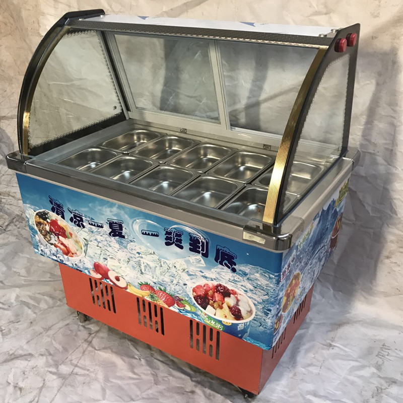冰粥柜商用冷藏柜四果汤清补凉水果捞冰粉展示柜妖怪冷锅串冷柜冰粥机