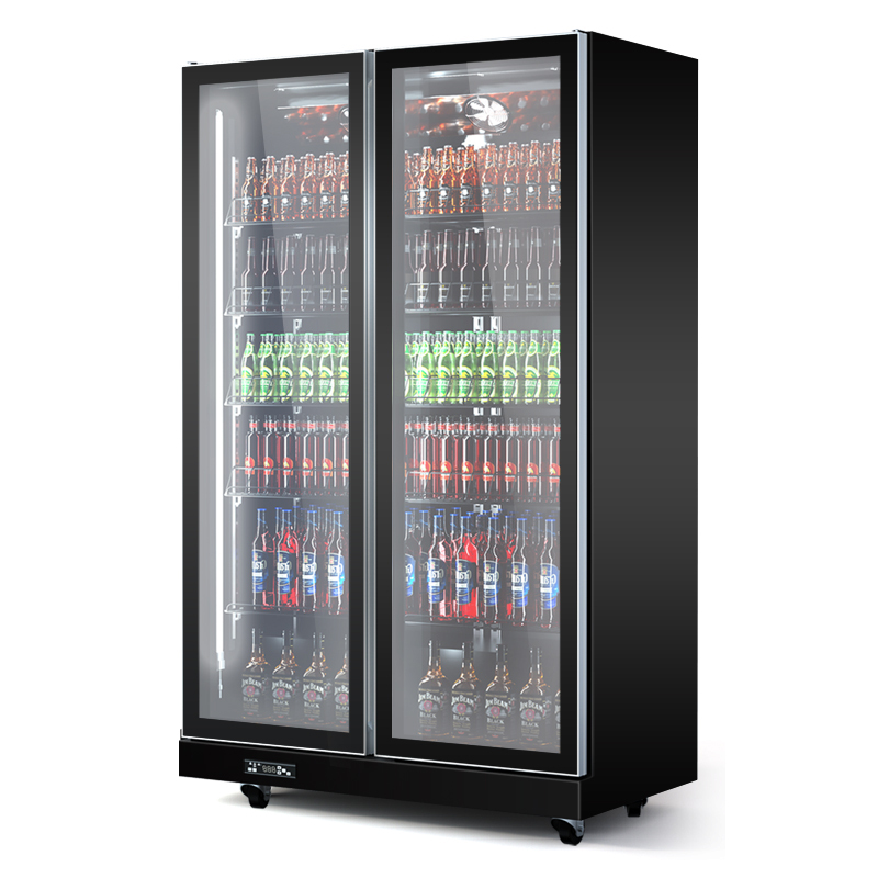 星星(xingx) 双门冷藏啤酒柜 立式展示柜 酒吧全面屏保鲜柜 超市玻璃
